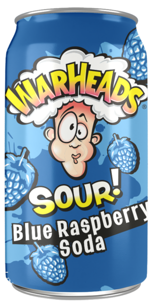 Warheads Bleu Raspberry 355ml 12-pak